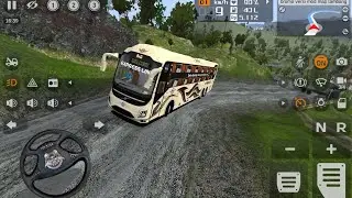 Luxury bus drive in moutain road in bus simulator Indonesia|✓ Simulator 3d