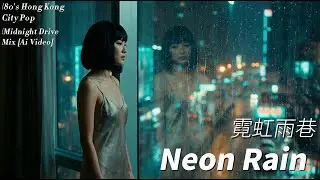 Neon Rain 霓虹雨巷 🌧️ 80's Hong Kong City Pop | Midnight Drive Mix [Ai Video]