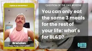 Brendan could eat hash browns, bacon, a club sandwich, and chicken parm everyday. Bon appetit!