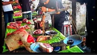 Pork Cutting & Selling//Best Butchery Skills//Local Pork Cutting video.