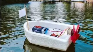 How to make an Electric Motor Boat at home 🏠 