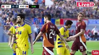 🔴 LIVE : Latvia vs Andorra I World Cup Qualification UEFA 2025 - Full Simulation Efootball Pes21