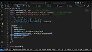 React.js Tutorial to Display Password Strength Indicator Input Field & Validation Meter UI in JSX