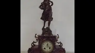 pendule mécanisme horlogerie sonne 12 coups midi statue guillemin