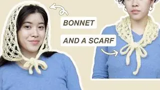 NO-SEW Crochet Lacy Flower Bonnet 🎀 easy crochet tutorial for beginners | how to crochet
