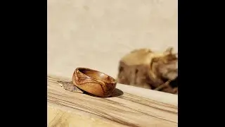 (164) Making Olive Wood Wedding Bands on a Lathe