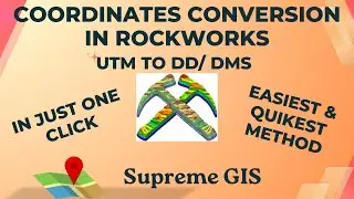 UTM to DMS /DD Rockworks Tutorial :Coordinate conversion Easiest & quickest Tutorial