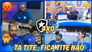 REAÇÕES CRUZEIRENSES  REVOLTADOS COM A GOLEADA PARA O BOTAFOGO I TÁ TITE, FICA TITE NÃOOO