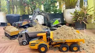 Ultimate RC Construction Crew in Action! Huina 1536, 1593, 1583 & Volvo Working Together 🚜💪