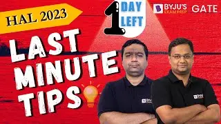 HAL 2023 Exam | HAL Exam Last Minute Tips and Tricks | Get Full Marks | BYJU'S GATE