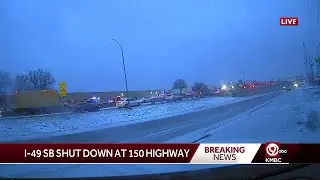 Part of I-435 back open, I-49 closed due to wrecks