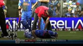 Captain MS Dhoni fighting pain in 2011 World Cup Final vs Sri Lanka.