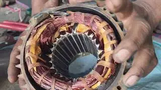 Single Phase & 2 Phase Motor Problems Solved.   #motor ##motorwinding #electrical #rewinding #skill 