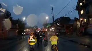 Bike Lane Protest in the RAIN! Critical Mass Toronto Canada March 28 2025 PART 6