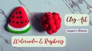 How to make clay art watermelon raspberry | Clay Art | Watermelon | Raspberry | Play dough crafts