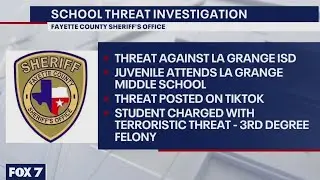Texas student charged with making terroristic threat I FOX 7 Austin