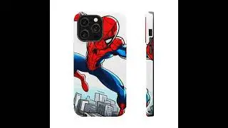 Phone Case, Spiderman Flying Design, Marvel Comics Fan Gift, Tough Cover, Magnetic Holder, Protec...