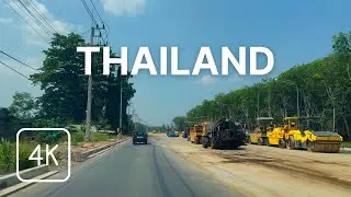 Thailand 4K - Road Construction - Rural Road 🇹🇭