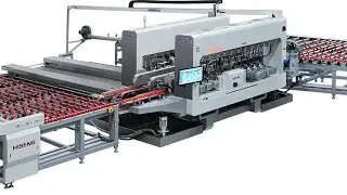 HISENG HSDN series 22 motors Glass Double Edger Line with full servo control
