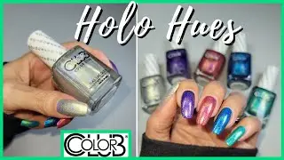 Color Club Holo Hues 7 Piece Set Holographic Nail Polish - Can we use them for nail art stamping?