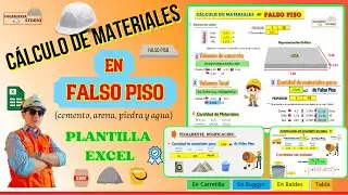 C&aacute;lculo de materiales en Falso Piso | + Plantilla Excel