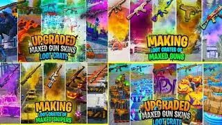 Making Loot Crates of Upgraded All Maxed Guns Skins | Pubg Mobile | Glock Gaming
