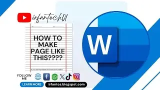 Design a Notebook-Style Page Using MS Word | MS Word main Nootebook ki tarah page kaise banaye