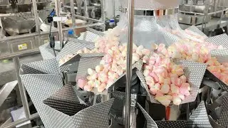 High speed marshmallow vertical form fill seal packing machine, cotton candy packing machine
