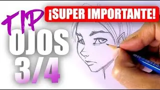 Tip ¡SUPER IMPORTANTE! para dibujar ojos 3/4 para tus cómics