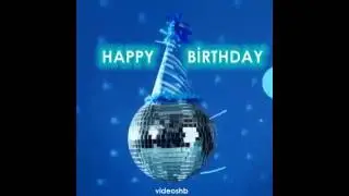 Happy Birthday - Birthday celebration with rotating disco ball