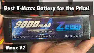 Zeee Power 9000mah 14.8v 100c X-Maxx / Maxx V2 Battery Review!!!