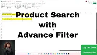 Product search with advanced filter in Excel