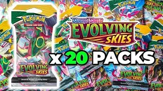 20 Pokemon Evolving Skies Sleeved Booster Packs!