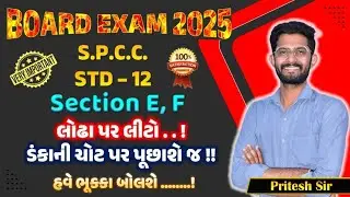 dhoran 12 SPCC Most IMP Questions 2025 |🔥Board Pariksha 2025🔥| MOST IMP prshno Section E & F | SPCC