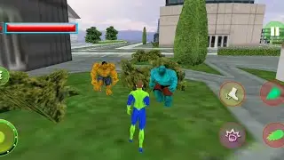 Green Man Hero Vs Monster Hulk Vs Stone Giant | Super Slime Hero City Battle - Android GamePlay HD