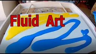Fluid Art.Acrylic Pouring.Кольори прапора.Flag colors.
