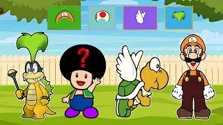 Who Wears Which Hat? 🎩🔍😄 Iggy Koopa, Luigi, Toad & Koopa Puzzle 🎯😂| Funny Mario ADM Animation