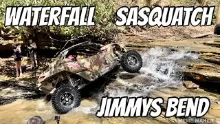 Hollerwood Offroad Park | Cool Waterfall | Sasquatch Trail and Jimmys Bend | Can Am X3