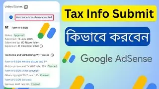 how to fill in tax information form in google adsense | Manage Tax Info | Google Adsense