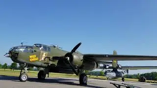 B-25J engine run