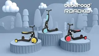 Beberoad Kids Scooter 5 in 1 Kids Tricycles for 2-6 Years Old with Foldable Seat Balance Bike