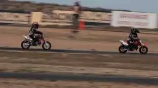M1GP Mini Moto Kristian Jr and Argee  on CRF50s at the Grange Motor Circuit