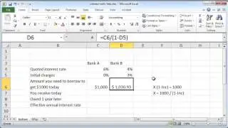 Excel finance tutorial: comparing interest rates
