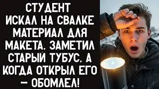 СТУДЕНТ ИСКАЛ НА СВАЛКЕ МАТЕРИАЛ ДЛЯ МАКЕТА, ЗАМЕТИЛ СТАРЫЙ ТУБУС, А КОГДА ОТКРЫЛ ЕГО -  ОБОМЛЕЛ!