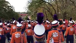 Tiger Band march to Stadium and Pre-Game Run onto Field FSU Game Nov 11, 2017