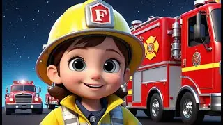 Fire Truck Loud and Bright | Rescue Song for Kids | Flashing Lights & Siren Rhyme