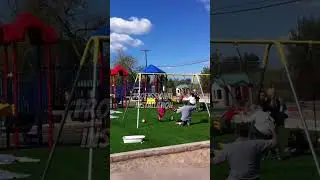 Affordable Outdoor Playground Flooring #diy #playground #playgroundflooring