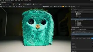 Blender UE5 Hair abc with Niagara wind test