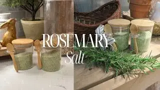 Homemade Harvested Rosemary Garlic Salt