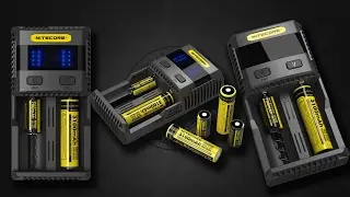 066.Интеллектуальное зарядное устройство Nitecore SC2 3A и аккамуляторы